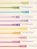 Languo 9pcs/box Soft Brush Acrylic Marker Pen Set，DIY Hand Drawn,Paint Art Markers pens,Student Graffiti Acrylic Paint Pens,M720 3