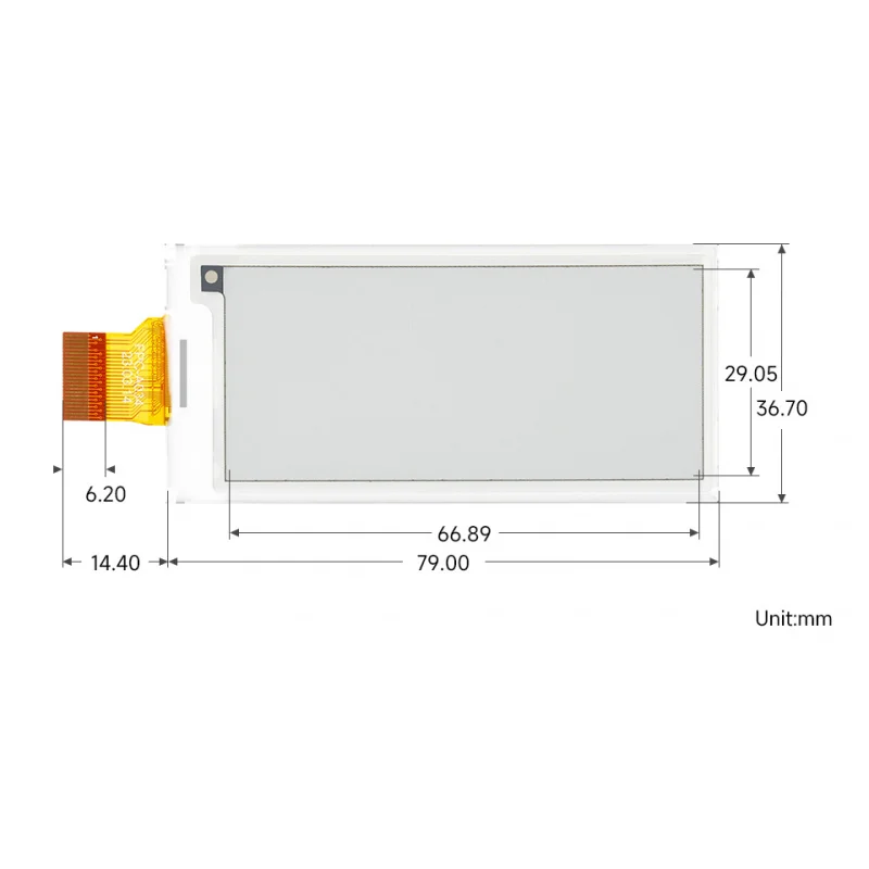 SKU-33215 2.9inch e- Module G Waveshare 2.9inch E-Paper G , E-ink Display, 296x128, Red Yellow Black White, SPI