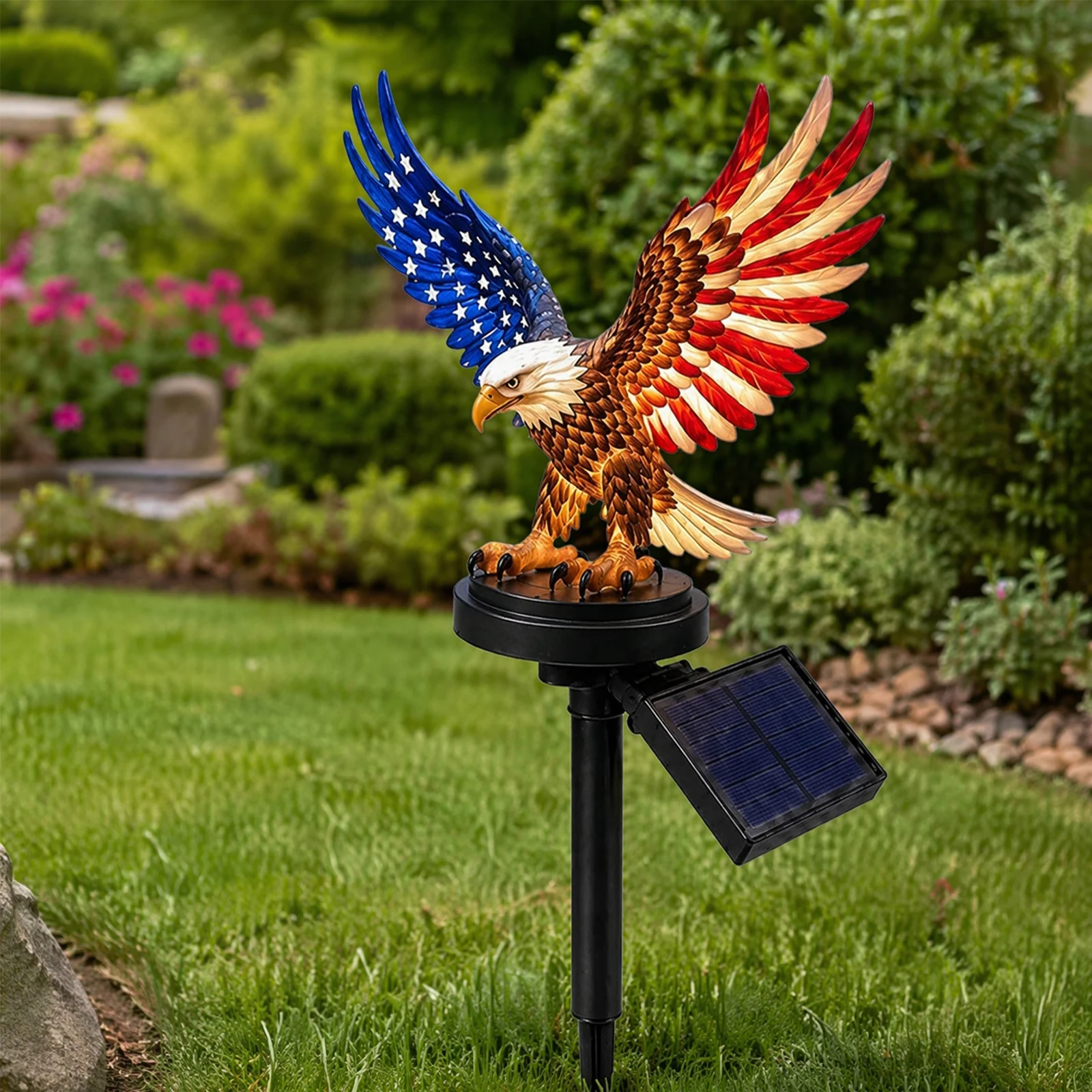 Eagle Figurine Garden Solar St - Yard Lighting Decor ulasan dan harga