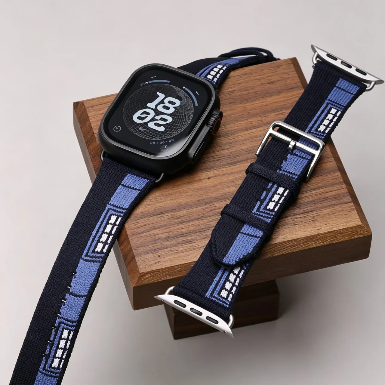 Woven Nylon Loop Strap for Apple Watch Band 40/41/42/44/45/46/49mm Faubourg Party Band iWatch Series 10 9 8 7 6 SE Ultra 2