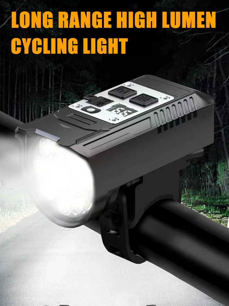 AliExpress Bicycle Headlight 9 LED Bike Front Light Type-C Rechargeable Bike Lamp Ultralight Handlebar Lights Waterproof Cycling Flashlight