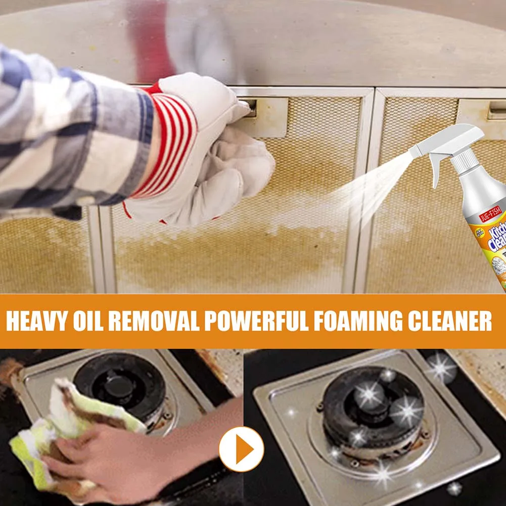 60ml Foam Cleaner Kitchen Grease Cleaner Stain Remover Magic Degreaser Spray Foam Cleaner Kitchen Home Cleaning Products