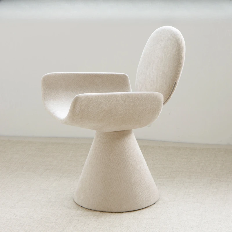 

Rotating dining chair household single backrest bedroom makeup dressing chair