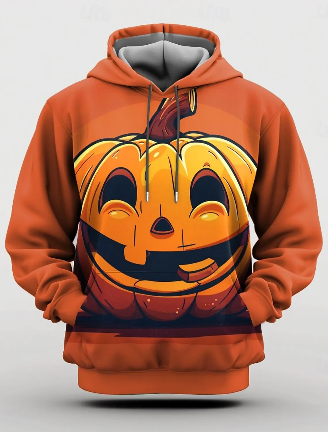 

Halloween Pumpkin Men Graphic Prints Hoodie Daily Classic Casual 3D Pullover Holiday Going Out Hoodies Orange Long Sleeve Hooded