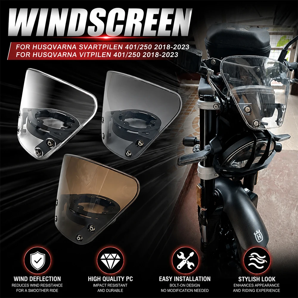 

Vitpilen 250 Motorcycle Windshield Windshield Raised Windshield Parts For Husqvarna Svartpilen 401 250 Vitpilen 401 2018-2023