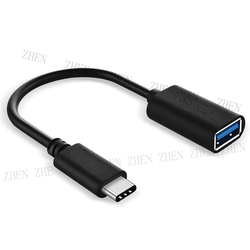 S USB-C  Type C Male to USB 2.0 Type A Female OTG Adapter Converter Cable Cord