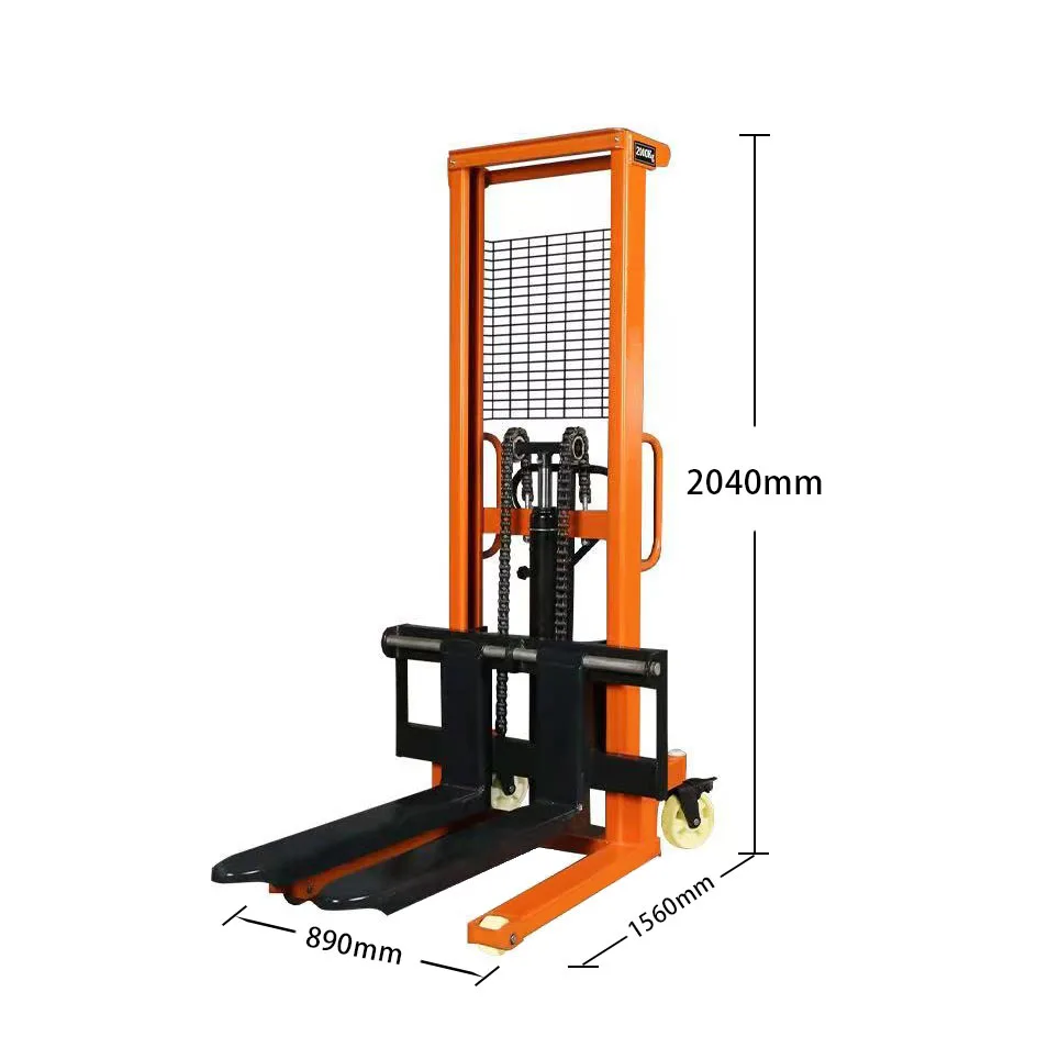 

High quality c-beam hydraulic manual stacker manual pallet stacker 3m forklift