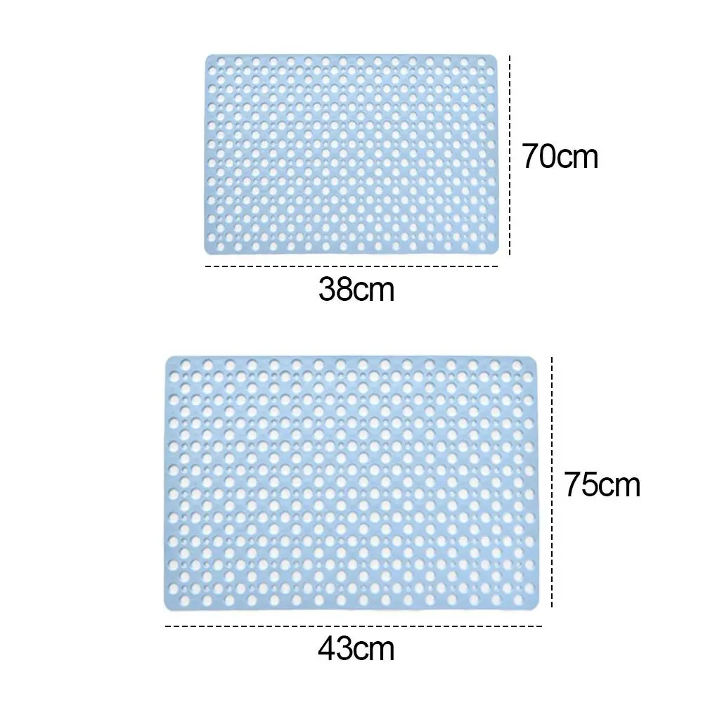 Extra Porous Large Bath Mat Non Slip Bathtub Strong Suction Anti-Mold TPE Shower Mat Kitchen Bathroom Products