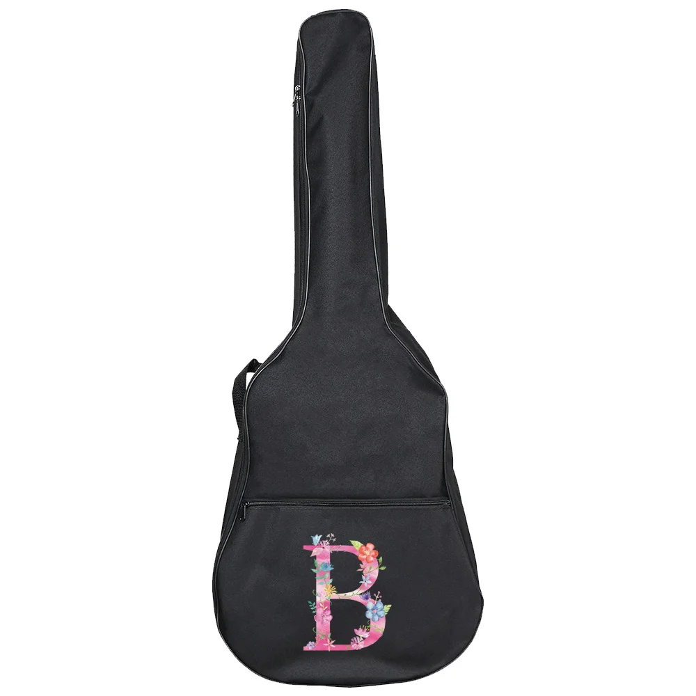 Acoustic Guitar Case 31-41 Inch Guitar Bag Electric Guitar Balck Waterproof Oxford Cloth Carrying Bags Pink Letter Print Series