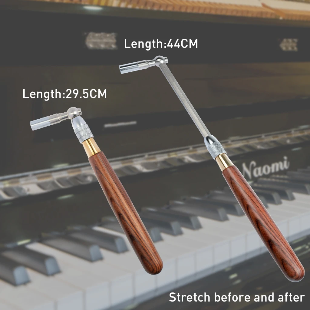 Mugig Extension Piano Tuning Hammer W/Rosewood Handle Telescopic Octagon Core  Piano Hammers Piano Tools