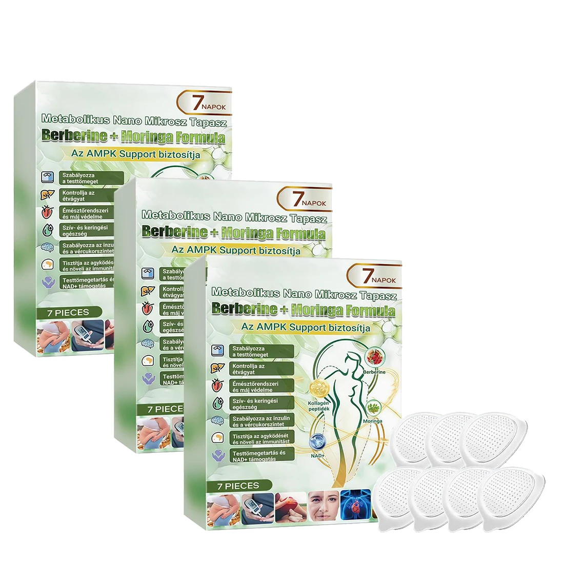 1/2/3 Dozen Moringa Nano Microneedle Patch Milde Natuurlijke Patches Hydraterende Verstevigende Huid voor Vrouwen & Mannen Nano Microdarts Patch