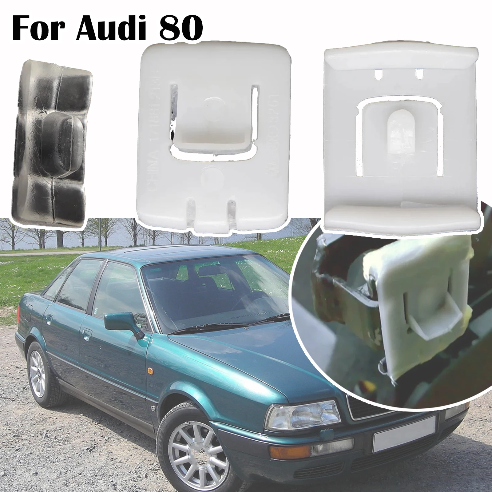 

For Audi 80 B2 4000 Car Seat Fastener Rail Runner Clip Slider Guide Piece 1978 1979 1980 1981 1982 1983 1984 - 1987 Accessories