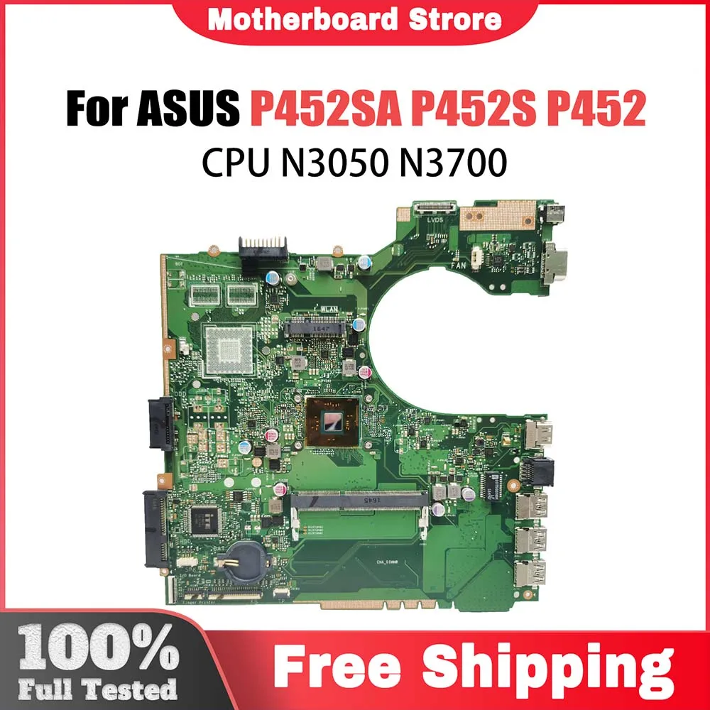 Laptop Motherboard For ASUS P2420SJ P452SA PE452SA PX452SA PX452SJ Computer Mainboard CPU N3050 N3700 DDR3L UMA 100% Working