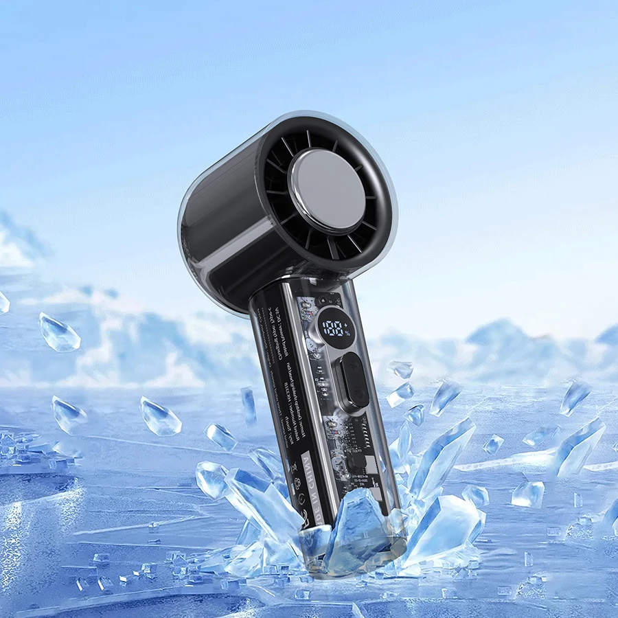 

Высокоскоростной портативный мини-вентилятор, уличный светодиодный дисплей, вентиляционные вентиляторы для летнего подарка, 3000 мАч, перезаряжаемый охлаждающий ручной вентилятор