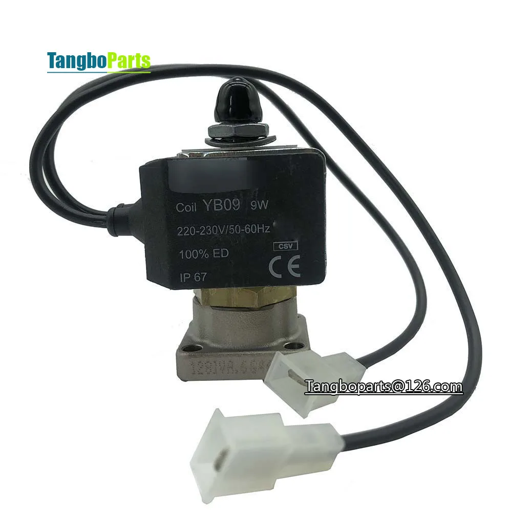 

Semi-Automatic Coffee Machine Accessories 3 Way AC230V YB09 9W Solenoid Valve With Wire For EXPOBAR Espresso Machine Replacement