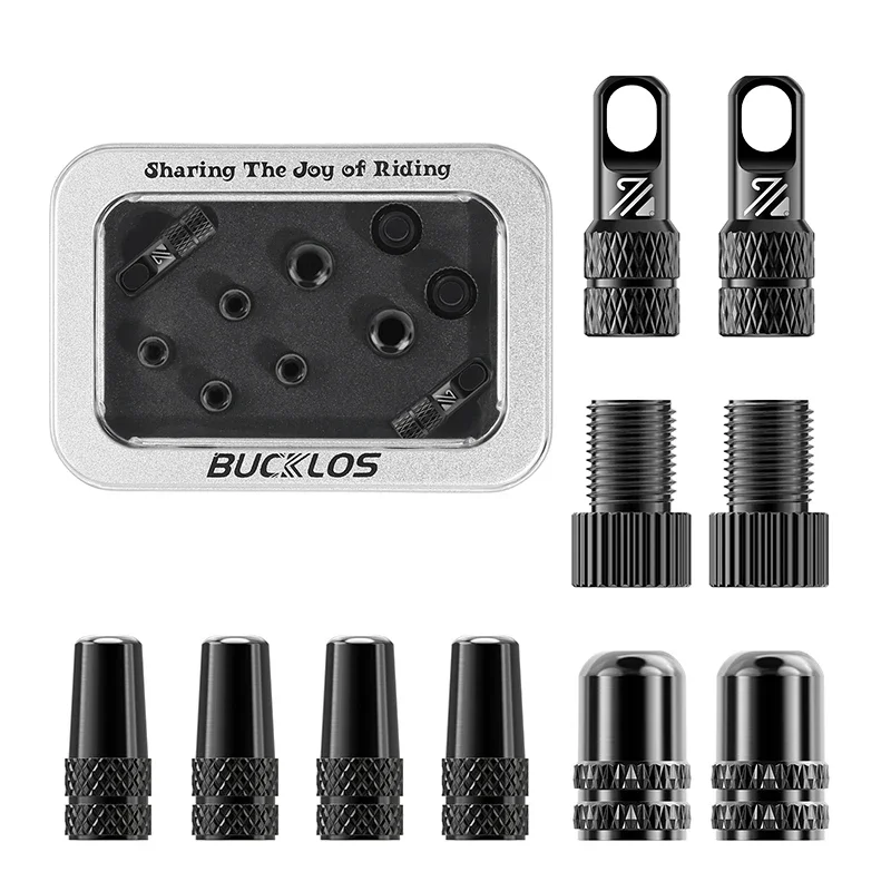 BUCKLOS Fahrrad Tubeless Ventil 40/44/55/60/80/100 MM Fahrrad Ventil Kappe Fahrrad Ventile Adapter F/V Zu A/V Rennrad Presta Ventile