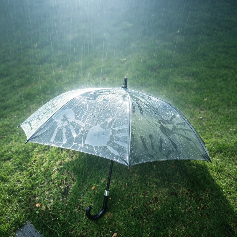 Game Death Stranding 2 On the Beach Time Fall Cosplay Prop Creative Transparent Automatic 3 Folding Umbrella Accessory Ornament