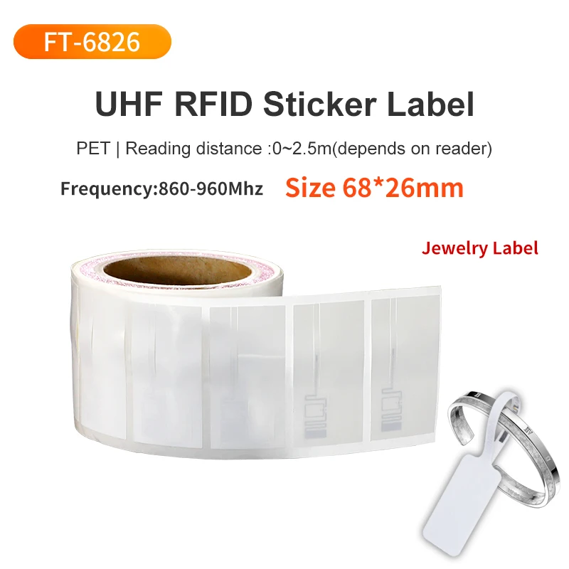1000 stuks UHF RFID-label 73x20mm Passief stickerpapier Label Tag 860Mhz 960Mhz Lange afstand label voor magazijnbeheer UHF RFID