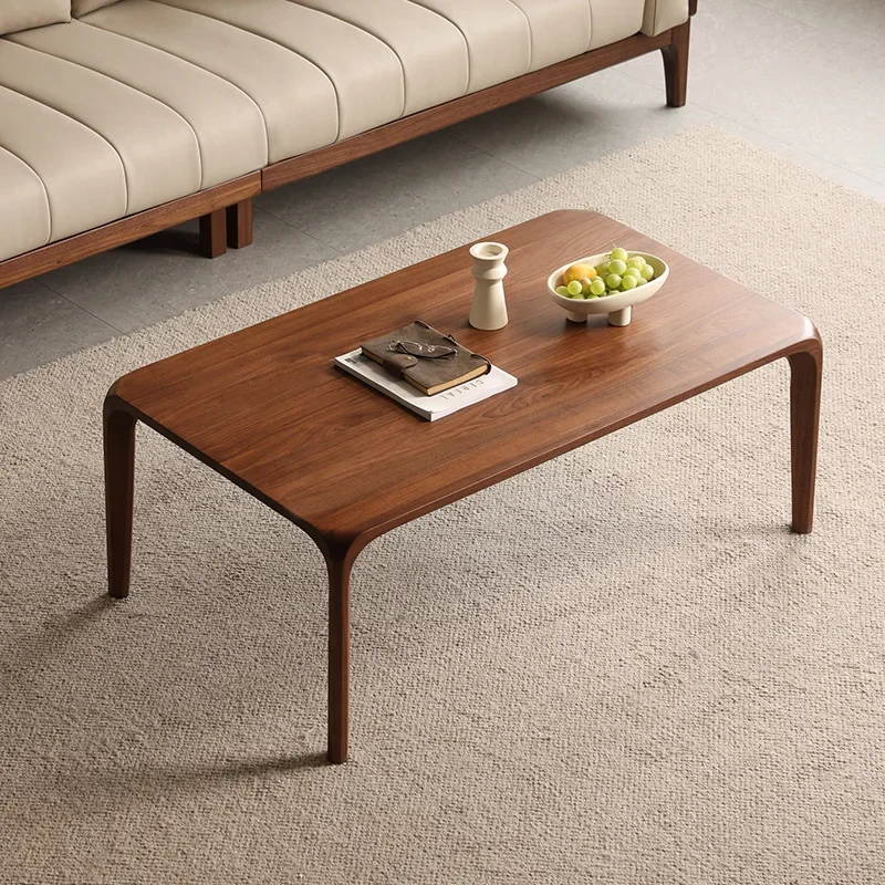 North American black walnut coffee table Nordic living room tea table Japanese simple log edge table