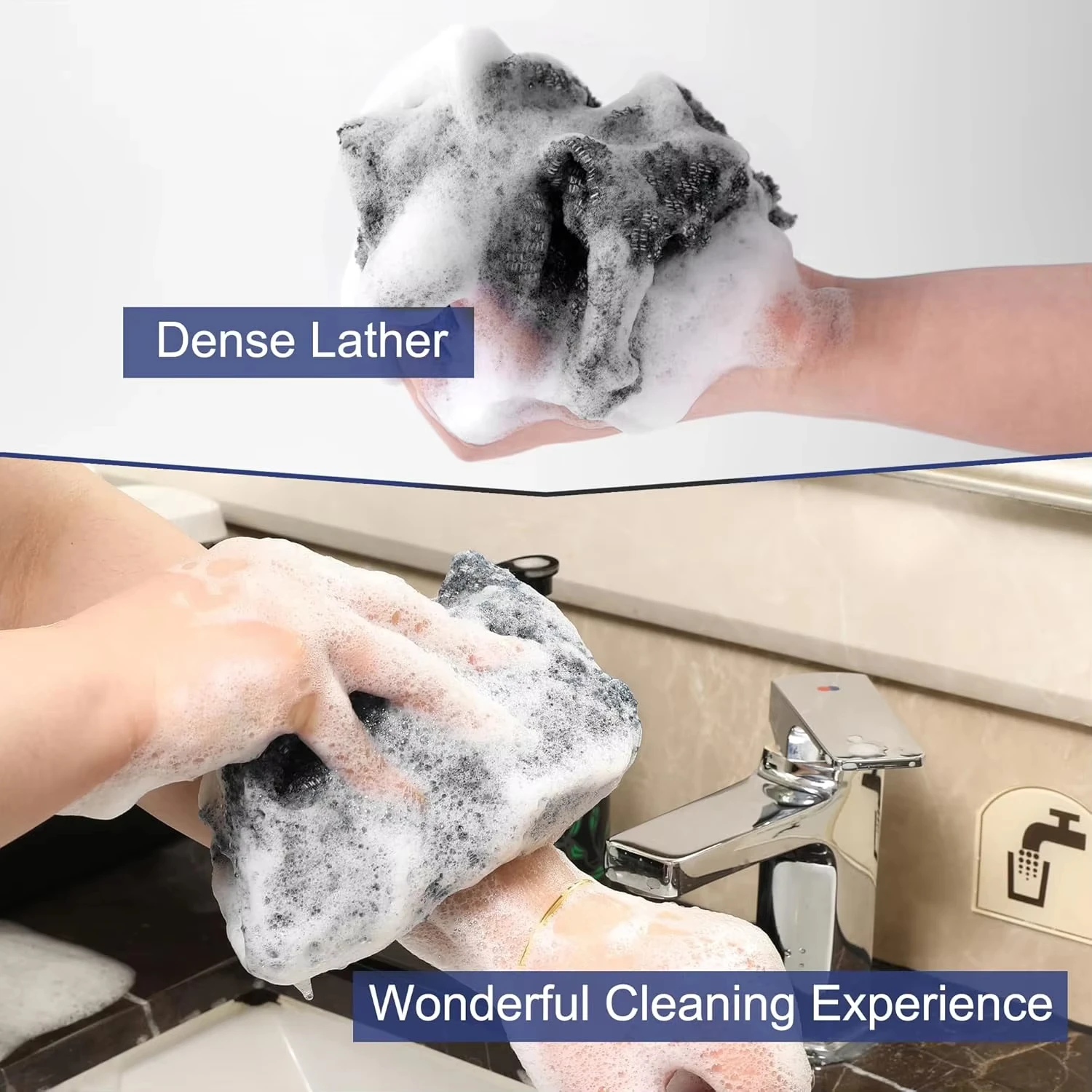 African Net Sponge Exfoliating Back Scrubber For Shower Long Bath Net Scrubber Body Cleaning Dead Skin Remover Washcloth 2026