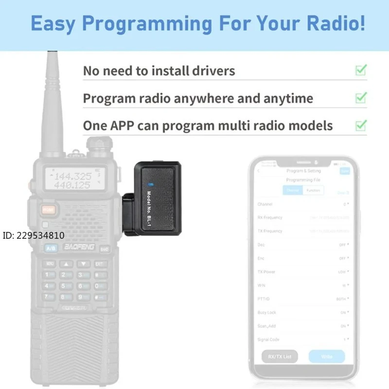 Bluetooth Frequency Writer Ham Radio Adapter
