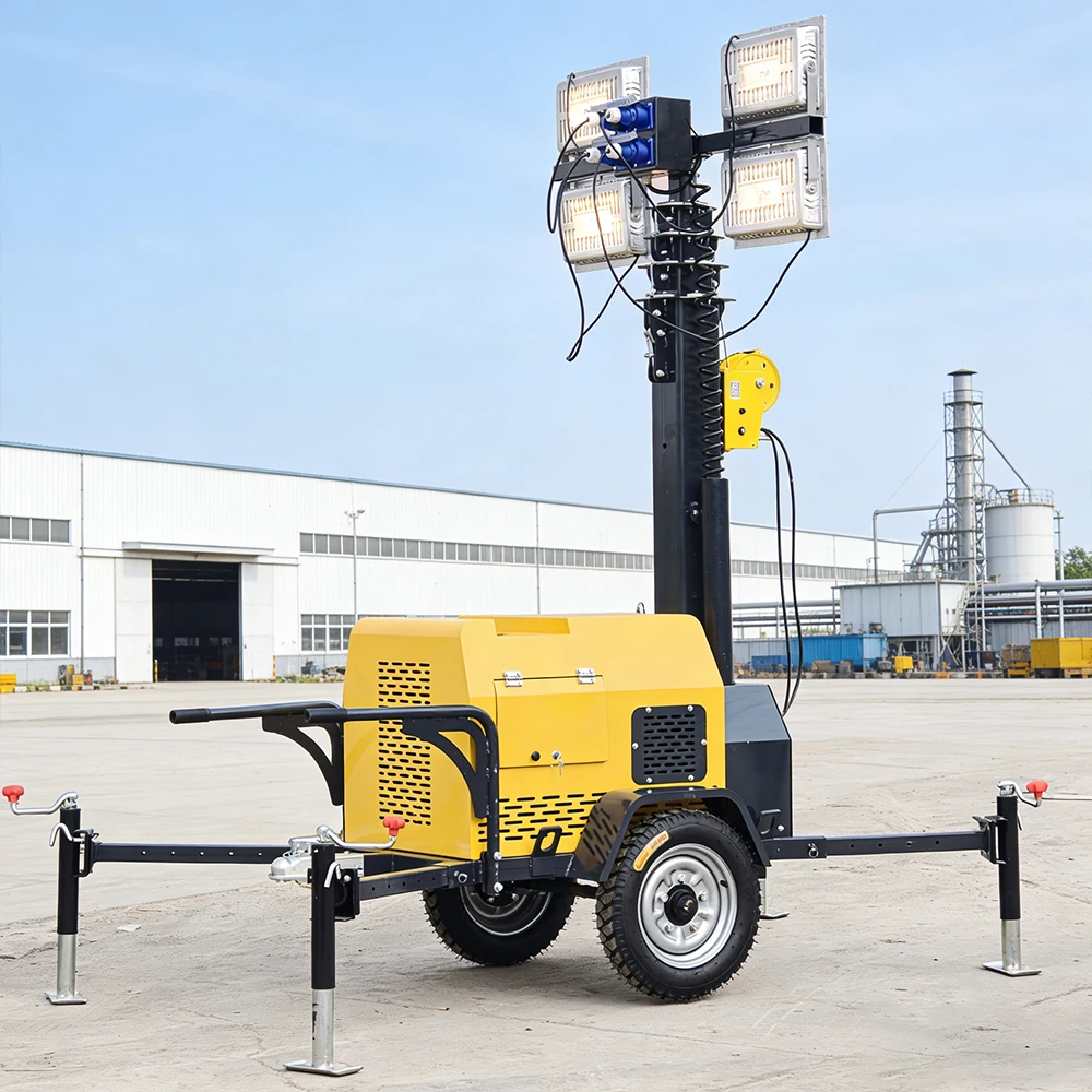 Light Tower for Airport Construction Wide Illumination Range High Stability Wind Resistant Large Area Outdoor Lighting Custom