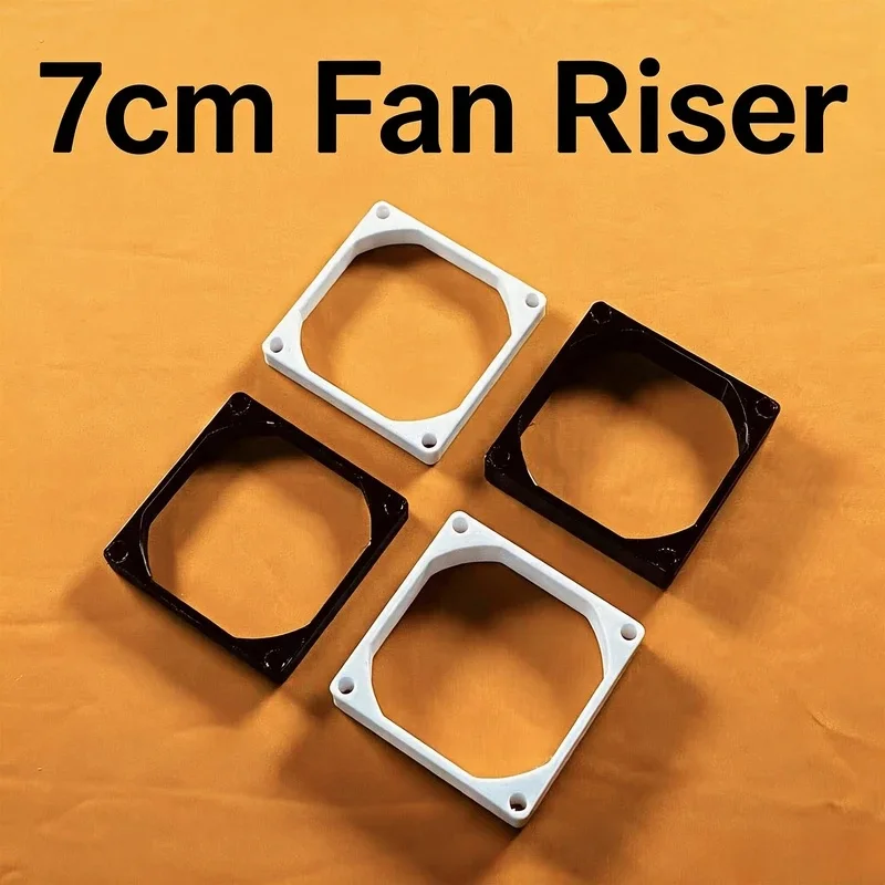 70mm Height Extension Mod Part For 70 Fake Radiator Modding, PC Case Fan Spacer Riser Bracket with Mount Screws