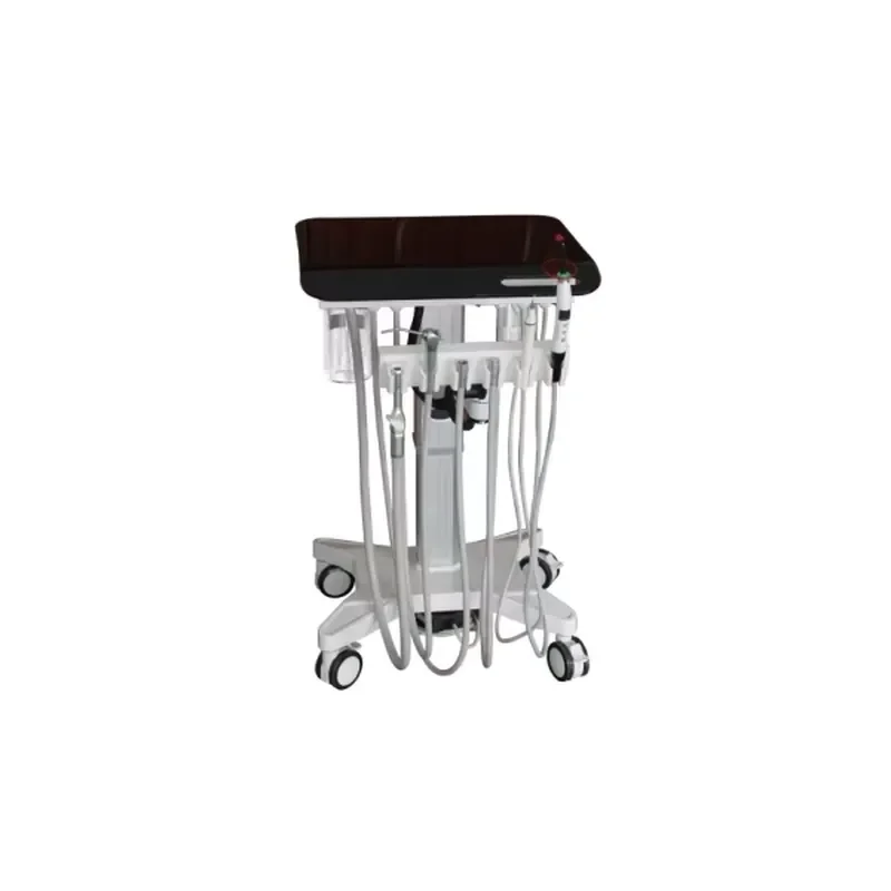 Mobile Dental Treatment Cart Electric Turbine Instrument Simple Design Plastic Dental Cart CE Certified 600W Electric