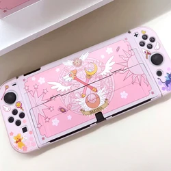 Kawaii Pink Case for Nintendo Switch OLED Protective Case Cute Hard PC Cover JoyCon Controller NS Switch Gaming Accessories