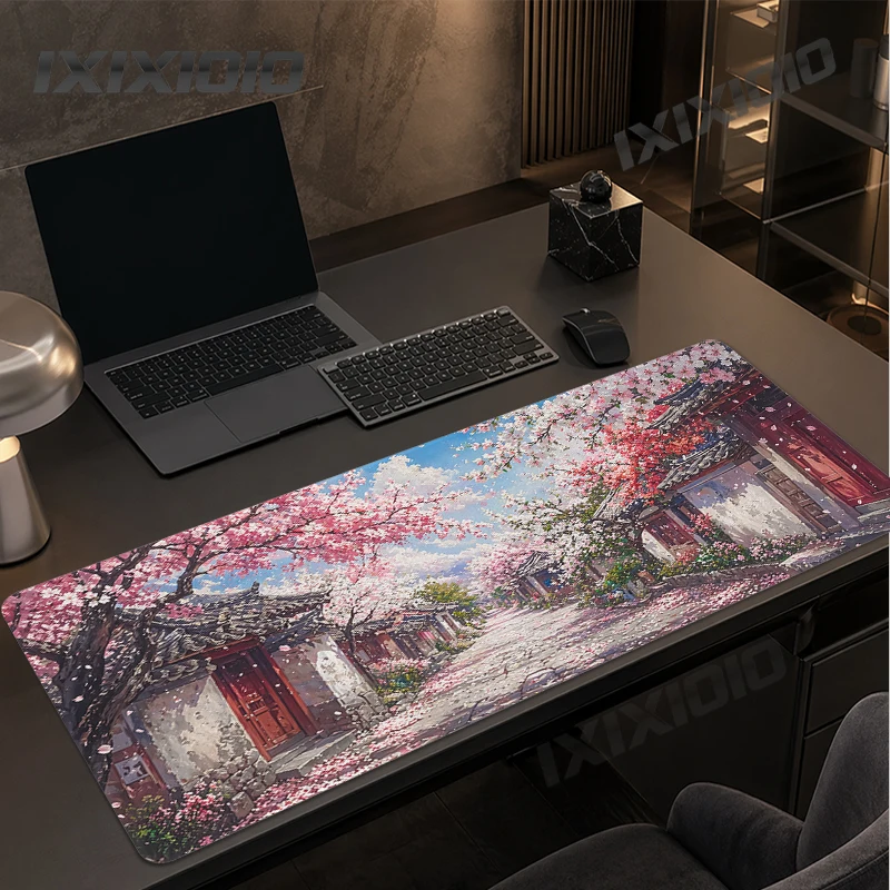 

Mouse Pad Gaming Japanese Pink Cherry Blossoms XL Large New HD Mousepad XXL Soft Natural Rubber Non-Slip Office Mouse Mats