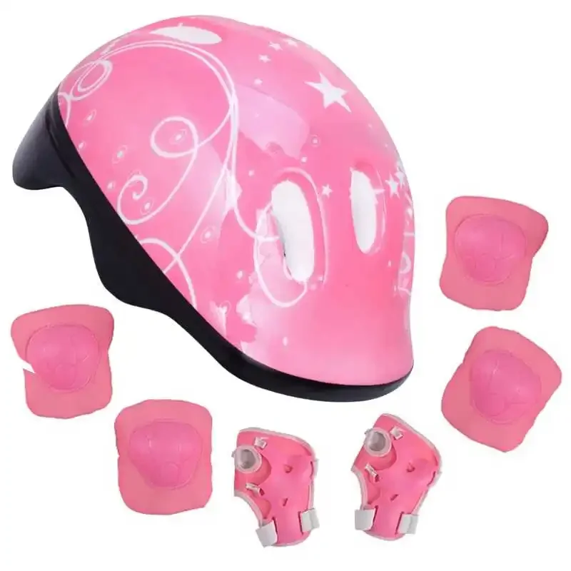 

7Pcs/Set Kid Roller Skating Skateboard Adjustable Elbow Knee Pads Wrist Protective Outdoor Sports Safety Guard Helmet Children
