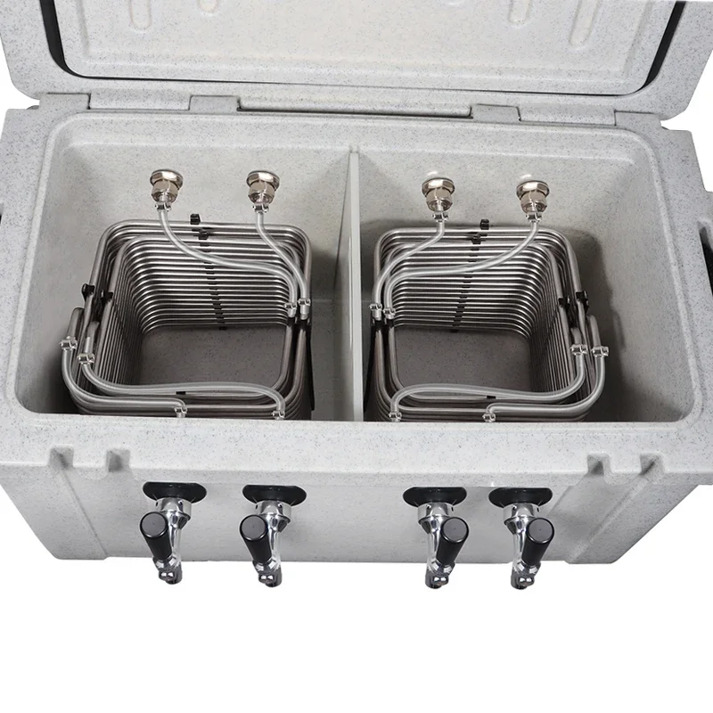 Stainless steel two-way cooling coil square wort cooler, suitable for 5/16 (8mm) outer diameter tube high-efficiency cooler DIY