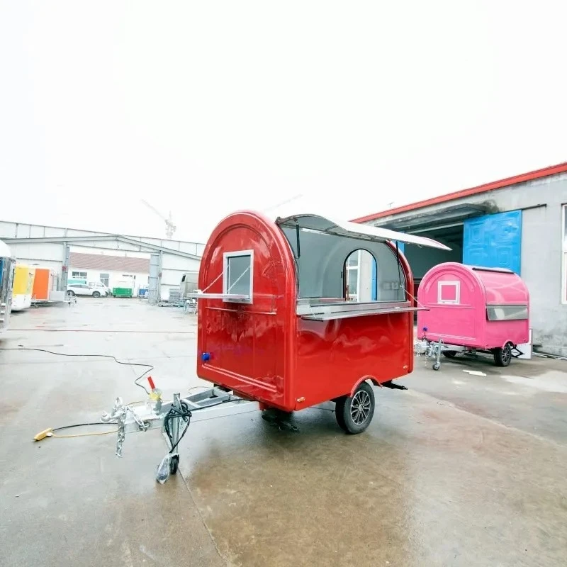 Food Trailer Cart Hot Dog Food Cart Mini Food Trailer Coffee Cart