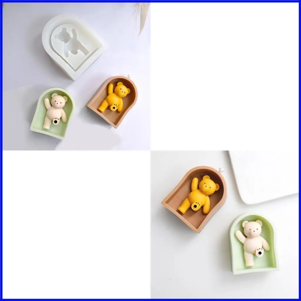 

Silicone Crafting Molds Bear Figurines Moulds Silicone Crafting Supplies Suitable for Resin and Plaster Projects