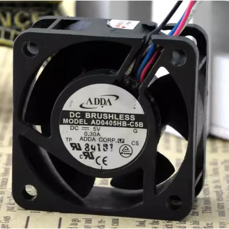 Original New Fan for ADDA AD0405HB-C5B 4020 5V 0.30A Switch Cooling Fan 40X40X20mm