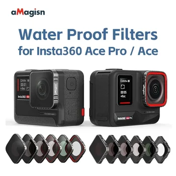 AMagisn กันน้ํากรองแก้วป้องกันเลนส์ UV CPL ND8 กีฬาอุปกรณ์เสริมสําหรับกล้อง Insta360 Ace/AcePro