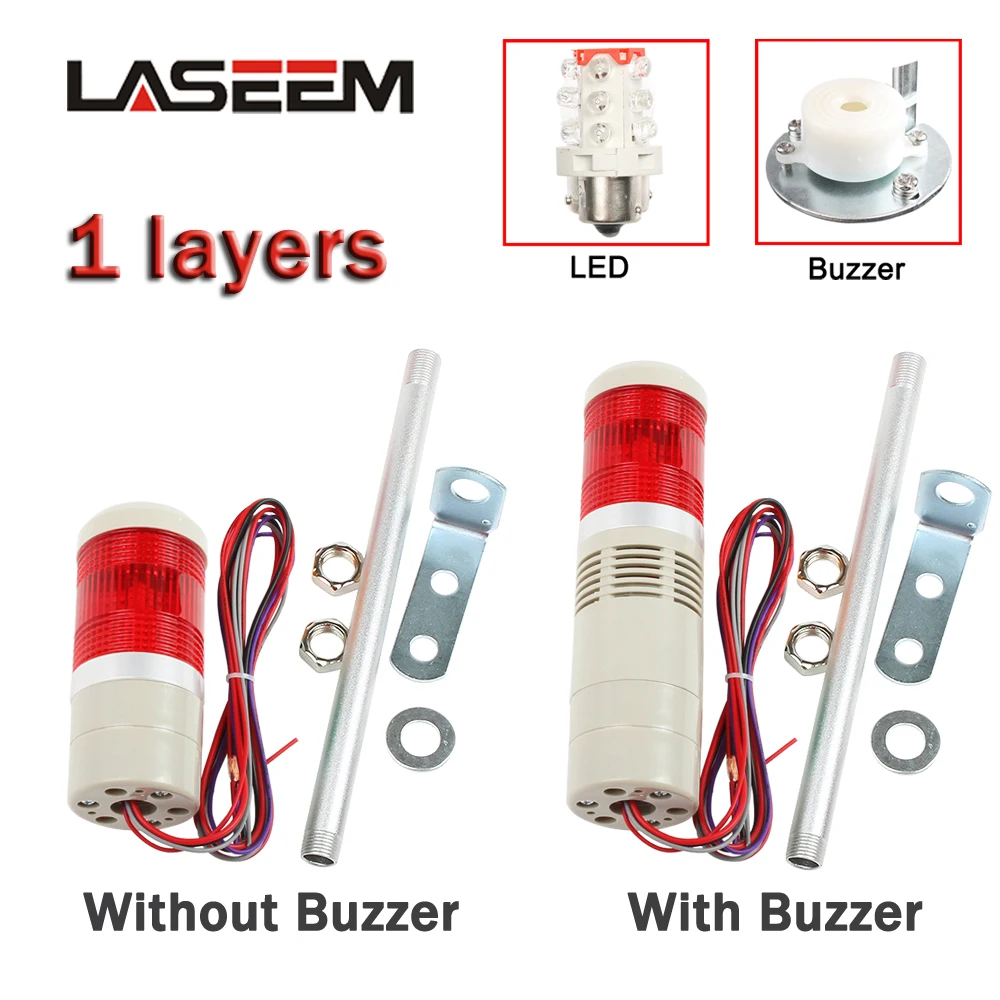DC 12V 24V 110V 220V LED โคมไฟความปลอดภัย Stack อุตสาหกรรม Tower สัญญาณ LTA-502 1ชั้นสัญญาณคงที่