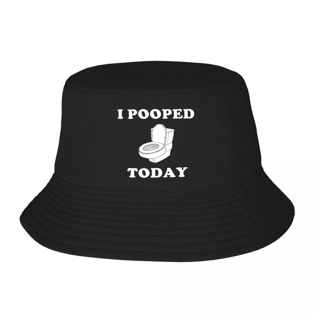 

Custom I Pooped Today Bucket Hat Women Men Beach Sun Summer Camping Cap