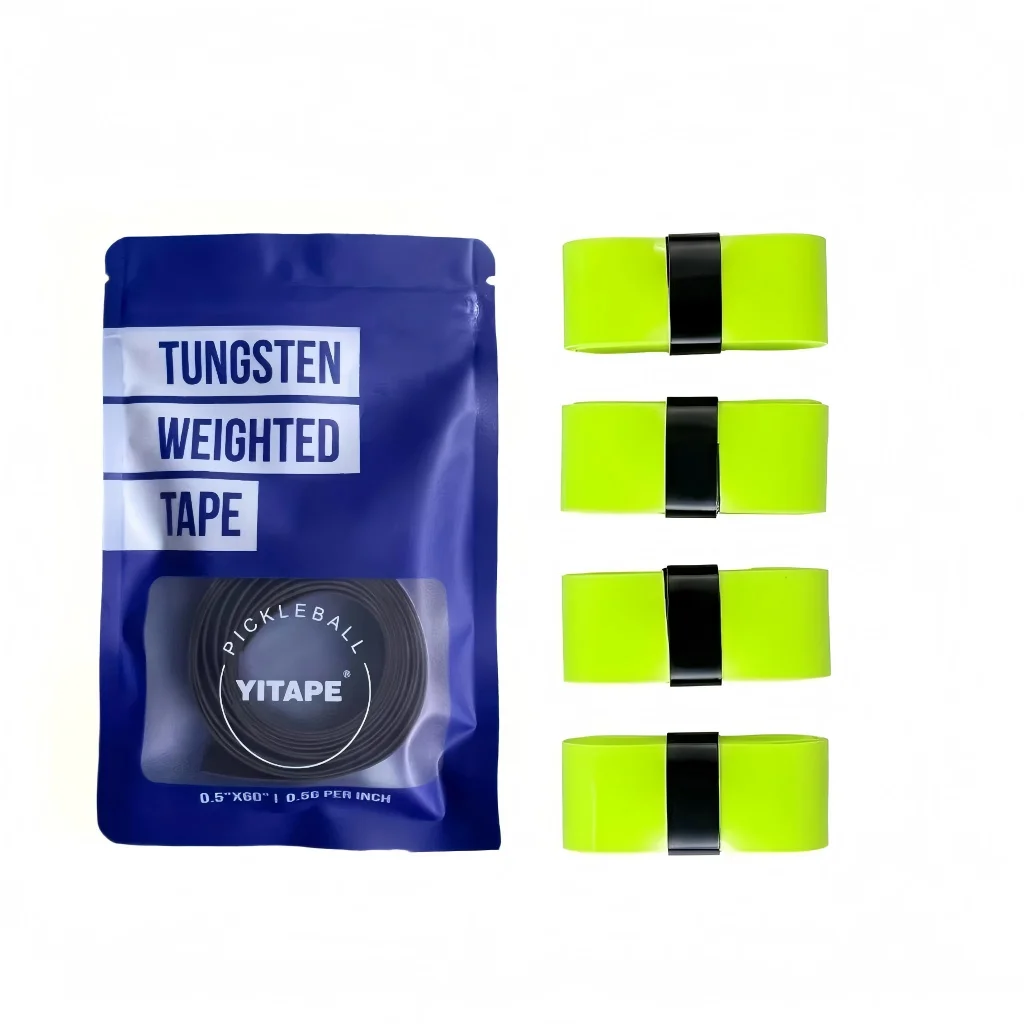 YITAPE Pickleball Tungsten Weight Tape with 4PCS Overgrip Lead Free Weighted Strips for Paddle Balance Power Control Set