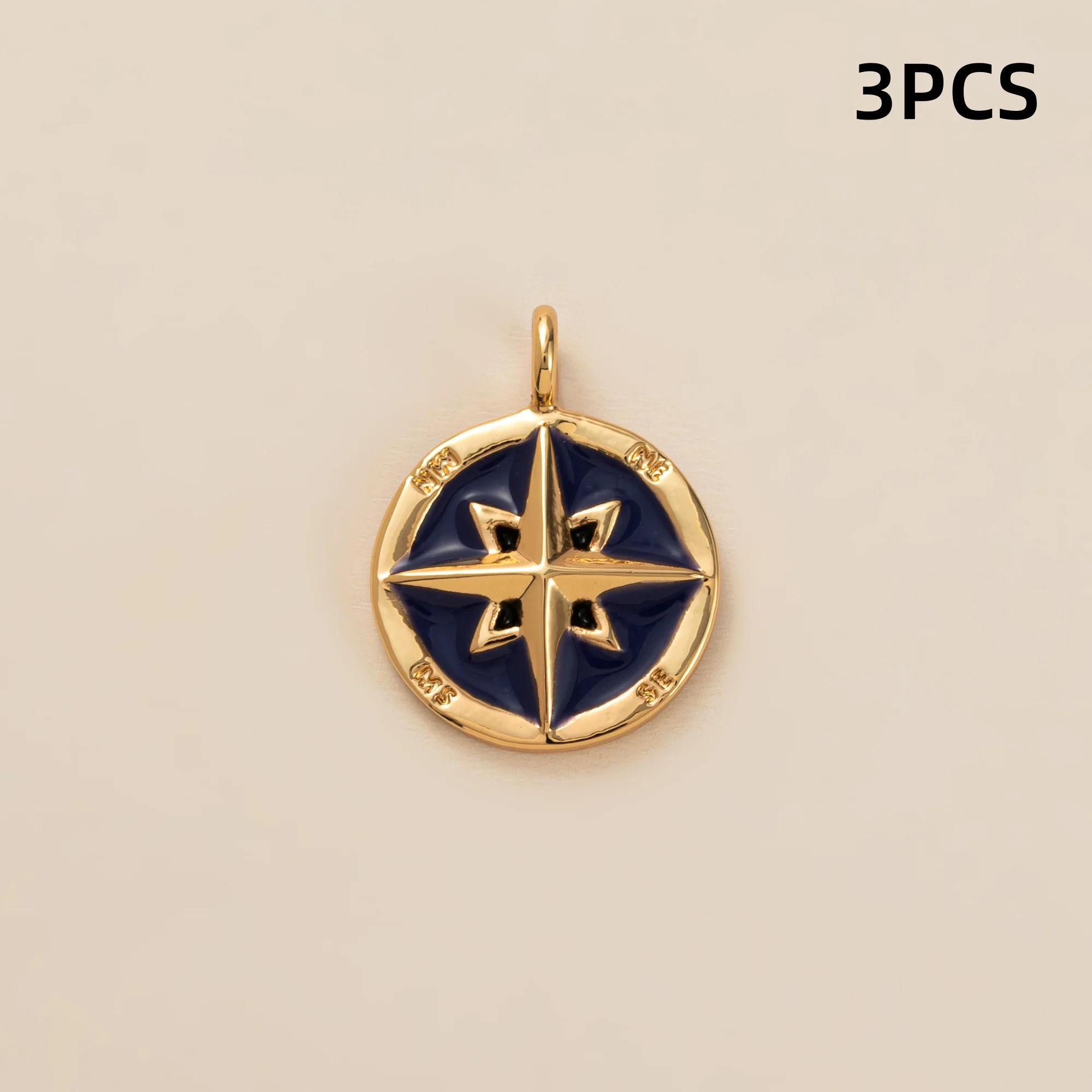 3 Stück frische und schlichte neue achteckige Stern-Mond-Blitz-DIY-Anhänger für Schmuck – Detail 6