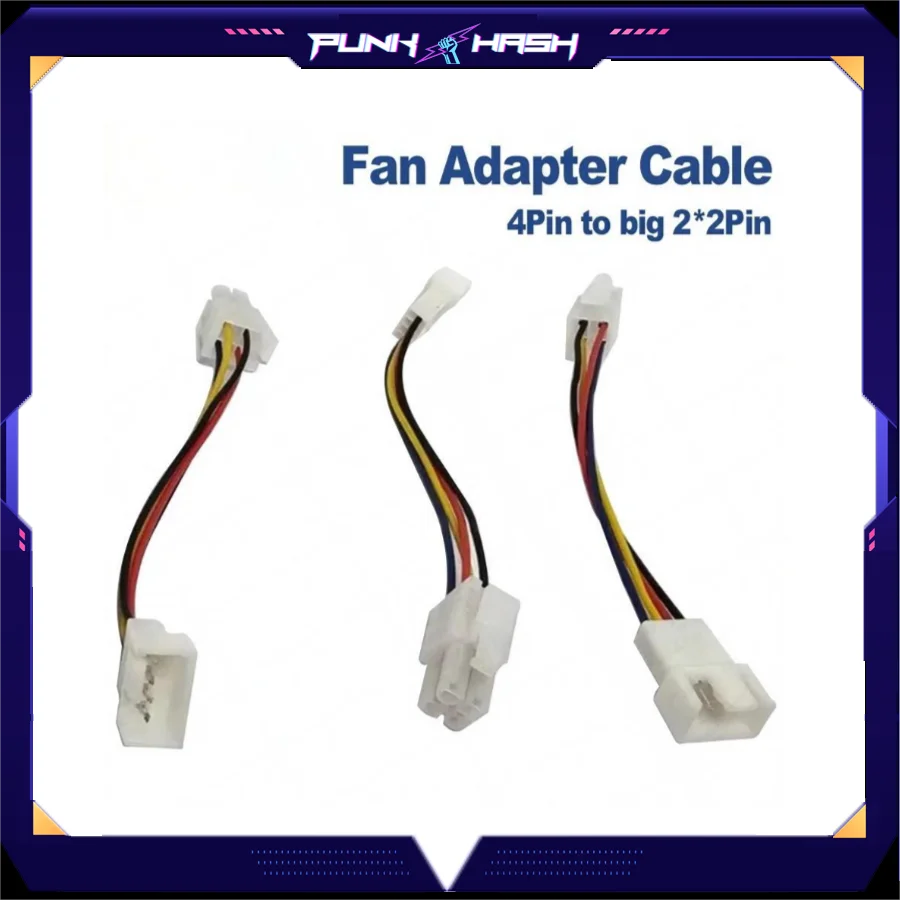 아이서버 KS5L 선풍기 어댑터 케이블, 4 핀-4(2x2) 핀 와이어 케이블 커넥터, 앤트마이너 S19 선풍기 컨버터 케이블, S19Kpro S21 T21 용