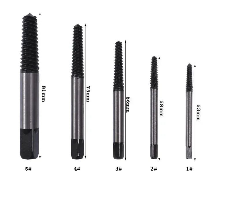 5PCs Broken Wire Extractor Boxed Sliding Teeth Damaged Screw Removal Tool  Stud Spanner