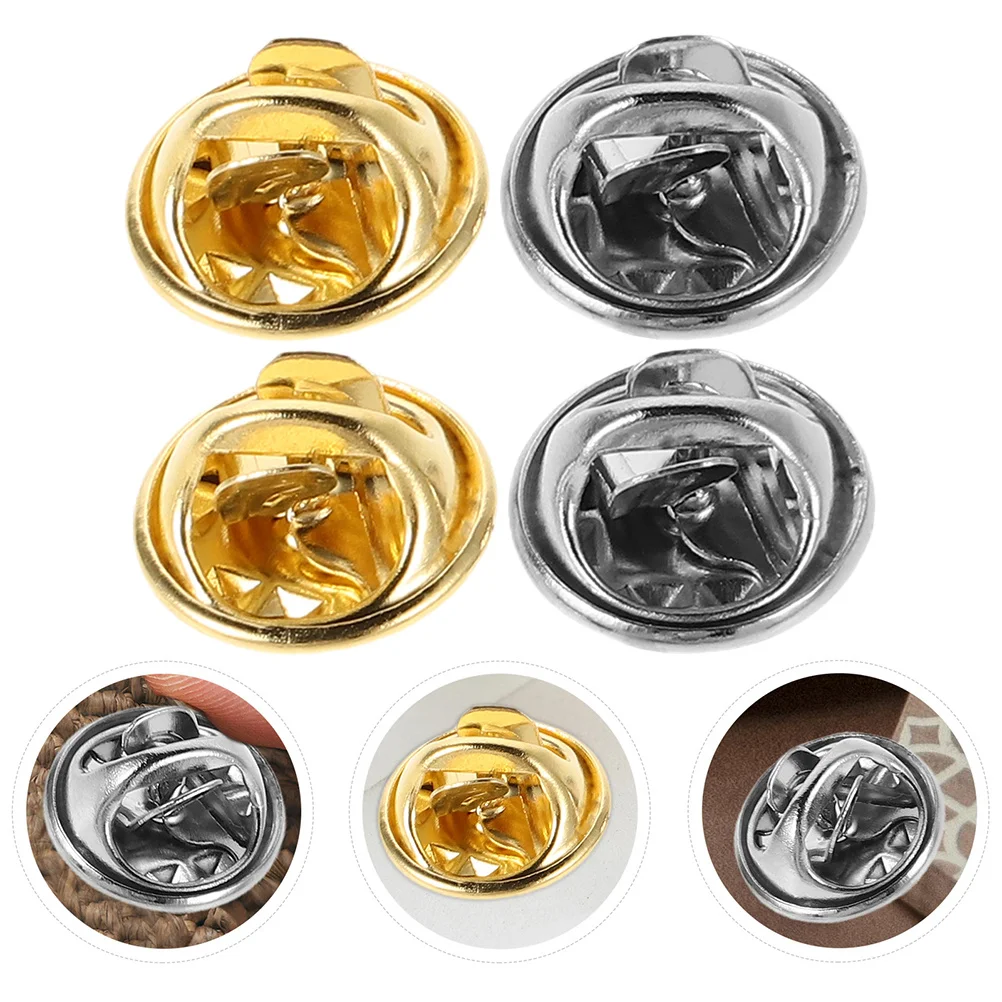 

60Set Pin Badge Butterfly Clutch Tie Tacks Metal Pin Backs Holder Locking Backings for Lapel Pins Brooch Suit Enamel Name Tags