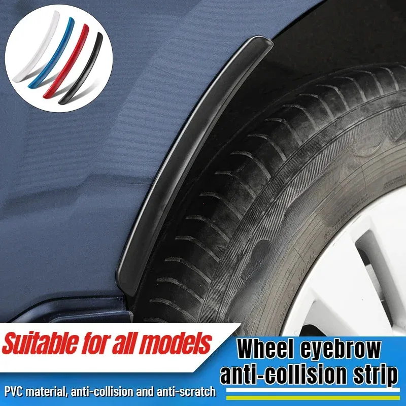 

2PCS Universal Soft Car Fender Flare Arch Sticker Fender Vents Protector Cover Anti-Scratch Strip Mud Flaps Auto Accessories