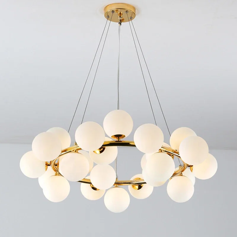 Winfordo Moderne Blase Hängen Kronleuchter Leuchte Glas Ball Anhänger Lampe für Wohnzimmer Schlafzimmer Esszimmer Küche Home Decor