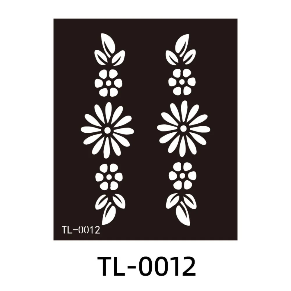 Hollow Henna Tattoo Stencil Mehndi Stickers Fake Tattoo Decals Henna Tattoo Template India Flower Wedding Tool Temporary Tattoo