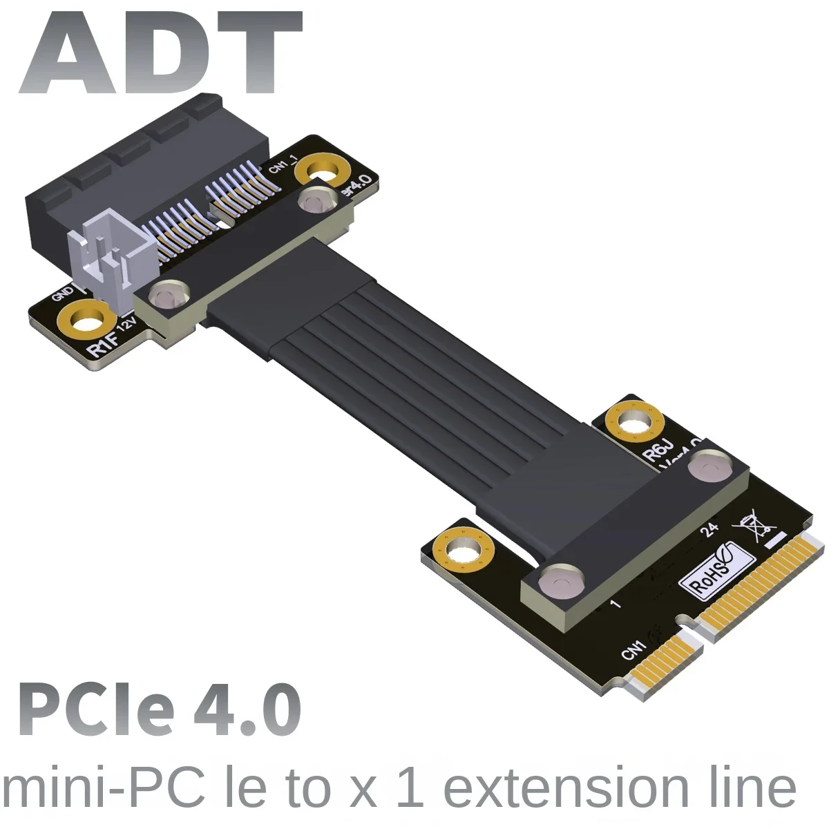 

ADT mini-pcie wireless NIC extension cable supports pcie4.0x1 R61JF4.0