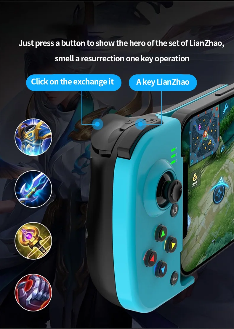 Wireless Stretchable Game Controller For Android Ios Smart Phone Tablet Retractable Joystick Game Controller Gaming Accessories