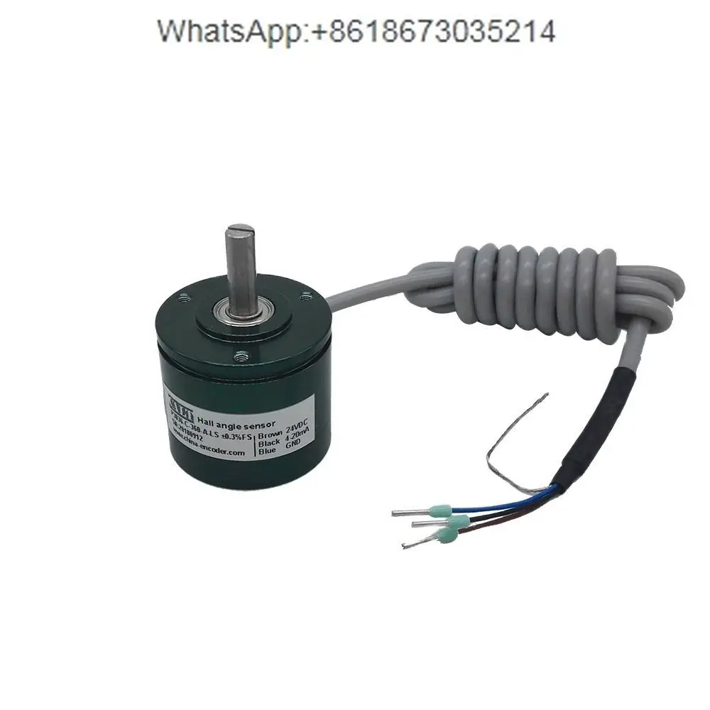 

P3036 Hall Effect Angle Sensor 24V 0-10V / 4-20mA Output 90 180 360 degrees Contactless Magnetic Angular Encoder