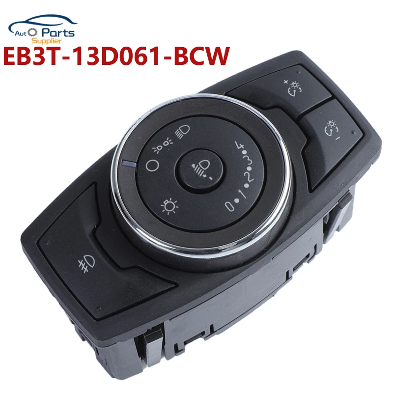 

New EB3T-13D061-BCW Headlight Fog Light Lamp Control Switch Module Button For Ford EB3T13D061BCW